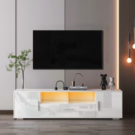 QuickassembleFashionTVstand,TVCabinet,entertainment center TV station,TVconsole,console with LED light belt, light belt can be remote control,with cab