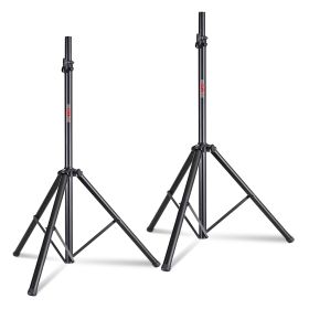 5 Core 2 Pieces Black Heavy Duty Height Adjustable 40 to 72 inches Tripod PA Monitor Holder Large Speakers DJ Stand para Bocinas SS HD 2PK BLK WOB