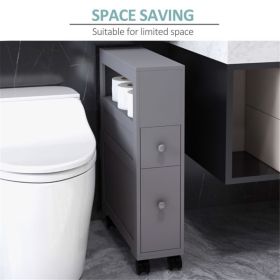 Bathroom Side Storage Cabinet - Gray