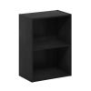 Luder 2-Tier Open Shelf Bookcase, Blackwood