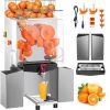 VEVOR Commercial Juicer Machine with Water Tap, 110V Juice Extractor, 120W Orange Squeezer, Orange Juice Machine for 25-35 Per Minute with Pull-Out Fi