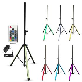 Speakers Stands with LED Lights Heavy Duty Height Adjustable Tripod PA Studio Monitor Holder for Large Speakers DJ Stand para Bocinas - 5 Core SS HD L