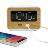 Lumoday Dual USB Charging Station Digital Alarm Clock, White