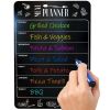 Dry Erase Magnetic Menu for Refrigerator A4 8.5x12 inch Weekly Meal Planner for Fridge Black