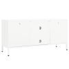 TV Stand White 41.3"x13.8"x20.5" Steel and Glass