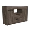 Lyon Sideboard, Two Drawers, Double Door Cabinets -Dark Walnut