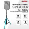 Speakers Stands with LED Lights Heavy Duty Height Adjustable Tripod PA Studio Monitor Holder for Large Speakers DJ Stand para Bocinas - 5 Core SS HD L