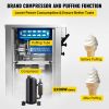 VEVOR 2200W Commercial Soft Ice Cream Machine 3 Flavors 5.3 to 7.4Gallon per Hour PreCooling at Night Auto Clean LCD Panel for Restaurants Snack Bar,