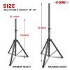 5 Core 2 Pieces Black Heavy Duty Height Adjustable 40 to 72 inches Tripod PA Monitor Holder Large Speakers DJ Stand para Bocinas SS HD 2PK BLK WOB