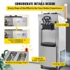 VEVOR 2200W Commercial Soft Ice Cream Machine 3 Flavors 5.3 to 7.4Gallon per Hour PreCooling at Night Auto Clean LCD Panel for Restaurants Snack Bar,