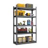 78"H 5 Tier Metal Shelves for Storage Garage Shelving 2000LBS Heavy Duty Storage Shelves Adjustable Garage Shelf Industrial Shelving Unit Storage Util