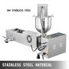 VEVOR 110V Commercial Automatic Donut Making Machine, Single Row Auto Doughnut Maker, 7L Hopper Donut Maker with 3 Sizes Molds, Doughnut Fryer, 304 St