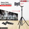 5 Core 2 Pieces Black Heavy Duty Height Adjustable 40 to 72 inches Tripod PA Monitor Holder Large Speakers DJ Stand para Bocinas SS HD 2PK BLK WOB