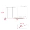 Sitka Wall Cabinet, Two Spacious Divisions, Four Doors