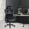 Big and Tall Gaming Chair 400lbs Gaming Chair with Massage Lumbar Pillow, Headrest, 3D Armrest, Metal Base, PU Leather