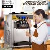 VEVOR Commercial Ice Cream Maker, 22-30L/H Yield, 2200W Countertop Soft Serve Machine w/ 2x6L Hopper 2L Cylinder LCD Panel Puffing Shortage Alarm, Fro