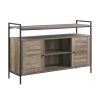 ACME Baina TV Stand in Rustic Oak & Black Finish LV00743