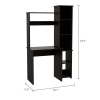 DEPOT E-SHOP Aramis Desk, Five Shelves, Two Superior Shelves, Black