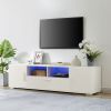 QuickassembleFashionTVstand,TVCabinet,entertainment center TV station,TVconsole,console with LED light belt, light belt can be remote control,with cab