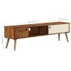 TV Stand 55.1"x11.8"x15.7" Solid Wood Sheesham