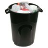 32 Gallon Heavy Duty Plastic Garbage Can, Included Lid, Indoor/Outdoor, Black