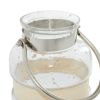 The Novogratz Clear Glass Decorative Candle Lantern with Curved Handle