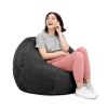 Jaxx Saxx 3 Foot Round Bean Bag w/ Removable Cover, Black