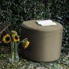 Jaxx Spring Outdoor Ottoman, Taupe