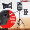 5 Core 2 Pieces Black Heavy Duty Height Adjustable 40 to 72 inches Tripod PA Monitor Holder Large Speakers DJ Stand para Bocinas SS HD 2PK BLK WOB