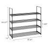 2 Set 4 Tiers Shoe Rack Shoe Tower Shelf Storage Organizer For Bedroom, Entryway, Hallway, and Closet Gray Color