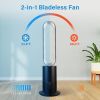 34 Inch Bladeless Tower Fan Heater and Fan Combo Oscillating Fan