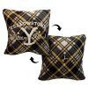 Yellowstone Rancher Plaid Double Sided Jacquard Pillow