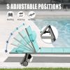 Outdoor Patio Chaise Lounge Set of 3, Aluminum Pool Lounge Chairs with and Wheels, Textilene Padded Adjustable Recliner All Weather for Poolside, Beac