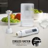 Electric Cordless Immersion Hand Blender 8-Mixing Speed, Stainless Steel Blades, White HR781W