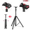 5 Core 2 Pieces Black Heavy Duty Height Adjustable 40 to 72 inches Tripod PA Monitor Holder Large Speakers DJ Stand para Bocinas SS HD 2PK BLK WOB