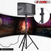 5 Core 2 Pieces Black Heavy Duty Height Adjustable 40 to 72 inches Tripod PA Monitor Holder Large Speakers DJ Stand para Bocinas SS HD 2PK BLK WOB