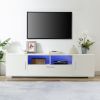 QuickassembleFashionTVstand,TVCabinet,entertainment center TV station,TVconsole,console with LED light belt, light belt can be remote control,with cab