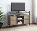 ACME Baina TV Stand in Rustic Oak & Black Finish LV00743