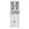 FCH MDF Spray Paint 4 Doors 1 Pump Bathroom Cabinet White