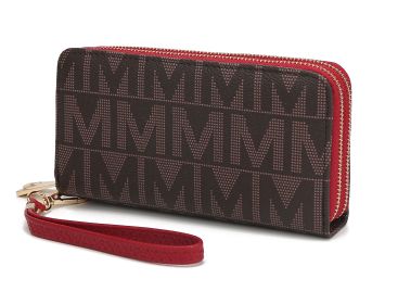 MKF Collection Danielle Milan M Signature Wallet Wristlet by Mia k (Color: Red, Material: Polycarbonate)