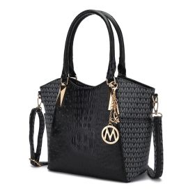 MKF Collection Kristal M Signature Tote Bag by Mia k (Color: Black, Material: Polycarbonate)