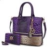 MKF Collection Autumn Crocodile Skin Tote Handbag with Wallet by Mia k