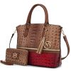 MKF Collection Autumn Crocodile Skin Tote Handbag with Wallet by Mia k