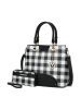 MKF Collection Gabriella Checkers Handbag with Wallet by Mia k