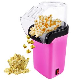 5 Core Hot Air Popcorn Popper Machine 1200W Electric Popcorn Kernel Corn Maker Bpa Free, 95% Popping Rate, 2 Minutes Fast, No Oil-Healthy Snack for Ki (Color: Pink)