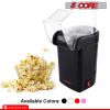 5 Core Hot Air Popcorn Popper Machine 1200W Electric Popcorn Kernel Corn Maker Bpa Free, 95% Popping Rate, 2 Minutes Fast, No Oil-Healthy Snack for Ki