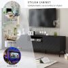 Modern TV Stand for 70 inch TV, Entertainment Center with Adjustable Shelves, 1 Drawer and Open Shelf, TV Console Table, Media Console, Metal Feet, fo