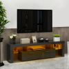 20 minutes quick assemble, modern TV Stand with LED Lights,high glossy front TV Cabinet,can be assembled in Lounge Room, Living Room or Bedroom