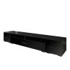 ON-TREND Extended, Minimalist Design TV stand with Color Changing LED Lights, Modern Universal Entertainment Center, High Gloss TV Cabinet for 90+ inc