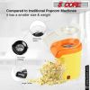 5 Core Hot Air Popcorn Popper Machine 1200W Electric Popcorn Kernel Corn Maker Bpa Free, 95% Popping Rate, 2 Minutes Fast, No Oil-Healthy Snack for Ki